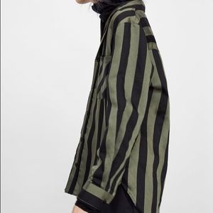 Zara Premium collection striped blouse (NWT)